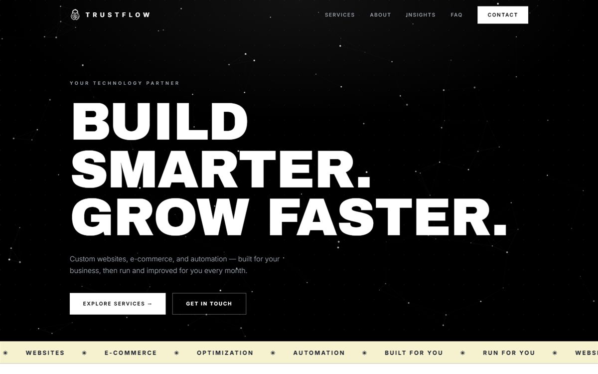 TrustFlow home page